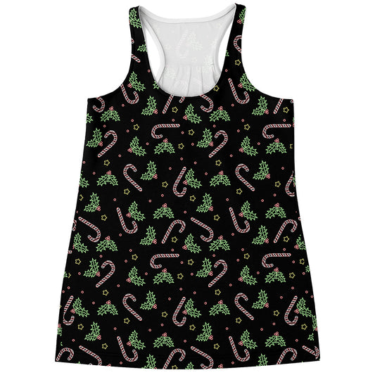 Lights Christmas Pattern Print Women's Racerback Tank Top