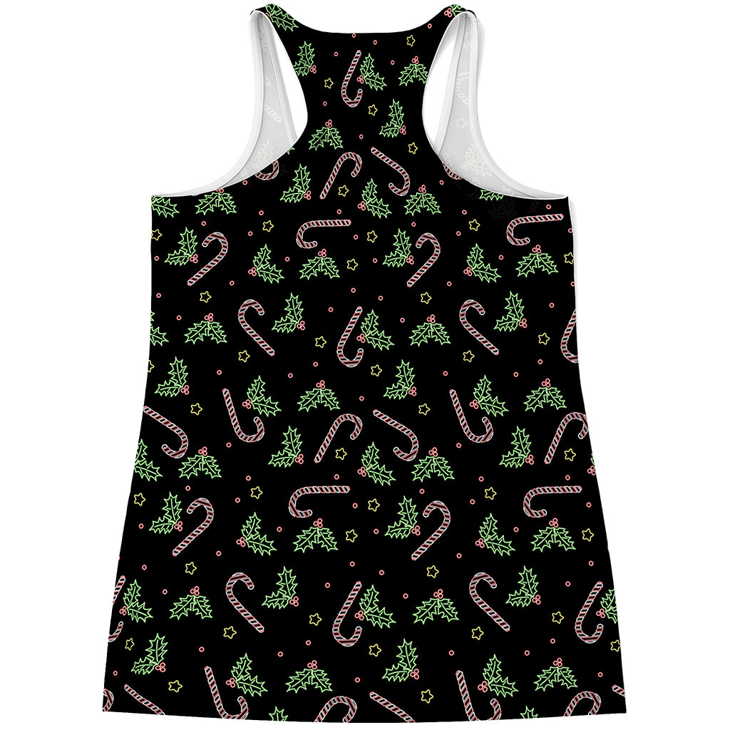 Lights Christmas Pattern Print Women's Racerback Tank Top