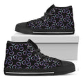 Lights Heart Pattern Print Black High Top Sneakers