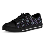 Lights Heart Pattern Print Black Low Top Shoes