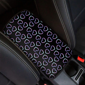 Lights Heart Pattern Print Car Center Console Cover