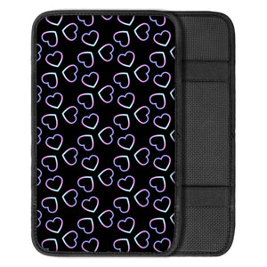 Lights Heart Pattern Print Car Center Console Cover