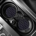Lights Heart Pattern Print Car Coasters