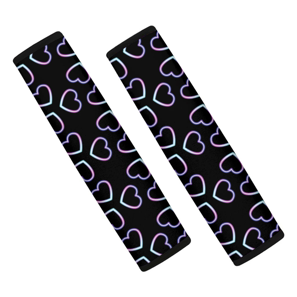 Lights Heart Pattern Print Car Seat Belt Covers