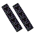 Lights Heart Pattern Print Car Seat Belt Covers