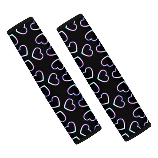 Lights Heart Pattern Print Car Seat Belt Covers