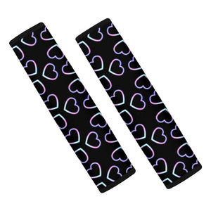 Lights Heart Pattern Print Car Seat Belt Covers