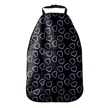 Lights Heart Pattern Print Car Seat Organizers