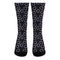 Lights Heart Pattern Print Crew Socks