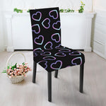 Lights Heart Pattern Print Dining Chair Slipcover