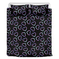 Lights Heart Pattern Print Duvet Cover Bedding Set