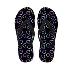 Lights Heart Pattern Print Flip Flops