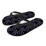 Lights Heart Pattern Print Flip Flops