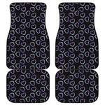 Lights Heart Pattern Print Front and Back Car Floor Mats