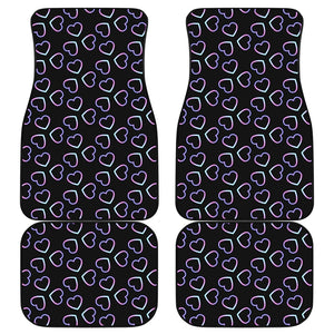 Lights Heart Pattern Print Front and Back Car Floor Mats