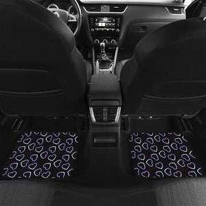 Lights Heart Pattern Print Front and Back Car Floor Mats