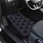 Lights Heart Pattern Print Front and Back Car Floor Mats