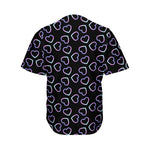 Lights Heart Pattern Print Men's Baseball Jersey
