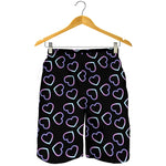 Lights Heart Pattern Print Men's Shorts