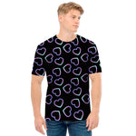 Lights Heart Pattern Print Men's T-Shirt