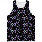Lights Heart Pattern Print Men's Tank Top