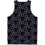 Lights Heart Pattern Print Men's Tank Top
