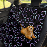 Lights Heart Pattern Print Pet Car Back Seat Cover