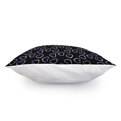 Lights Heart Pattern Print Pillow Cover
