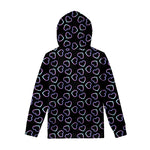 Lights Heart Pattern Print Pullover Hoodie