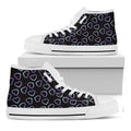 Lights Heart Pattern Print White High Top Sneakers
