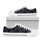 Lights Heart Pattern Print White Low Top Shoes