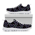 Lights Heart Pattern Print White Running Shoes
