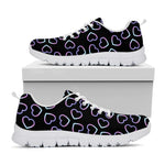 Lights Heart Pattern Print White Sneakers