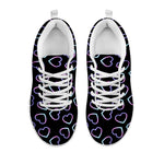 Lights Heart Pattern Print White Sneakers
