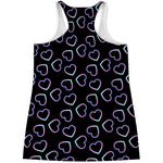 Lights Heart Pattern Print Women's Racerback Tank Top
