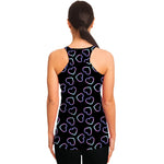 Lights Heart Pattern Print Women's Racerback Tank Top