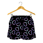 Lights Heart Pattern Print Women's Shorts