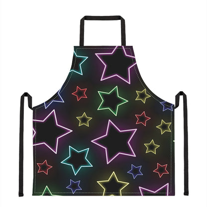 Lights Star Pattern Print Apron