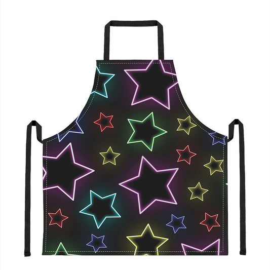 Lights Star Pattern Print Apron
