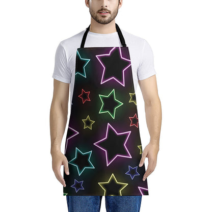 Lights Star Pattern Print Apron