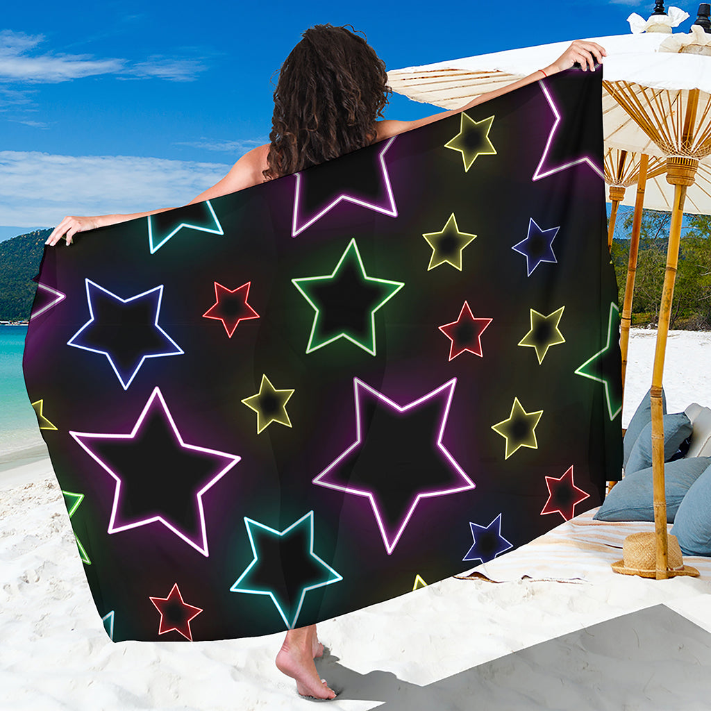 Lights Star Pattern Print Beach Sarong Wrap