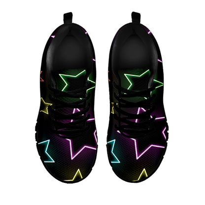 Lights Star Pattern Print Black Sneakers