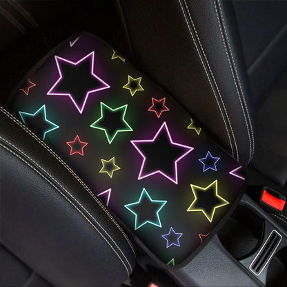 Lights Star Pattern Print Car Center Console Cover