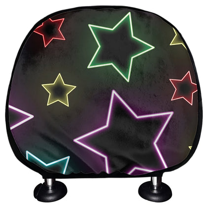 Lights Star Pattern Print Car Headrest Covers