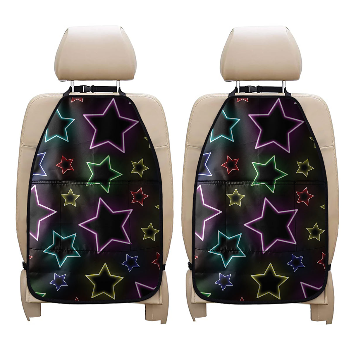 Lights Star Pattern Print Car Seat Organizers