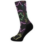 Lights Star Pattern Print Crew Socks