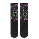 Lights Star Pattern Print Crew Socks