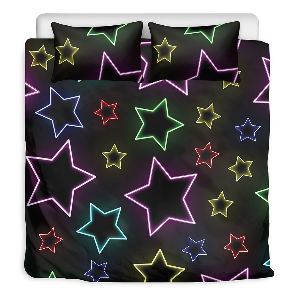 Lights Star Pattern Print Duvet Cover Bedding Set