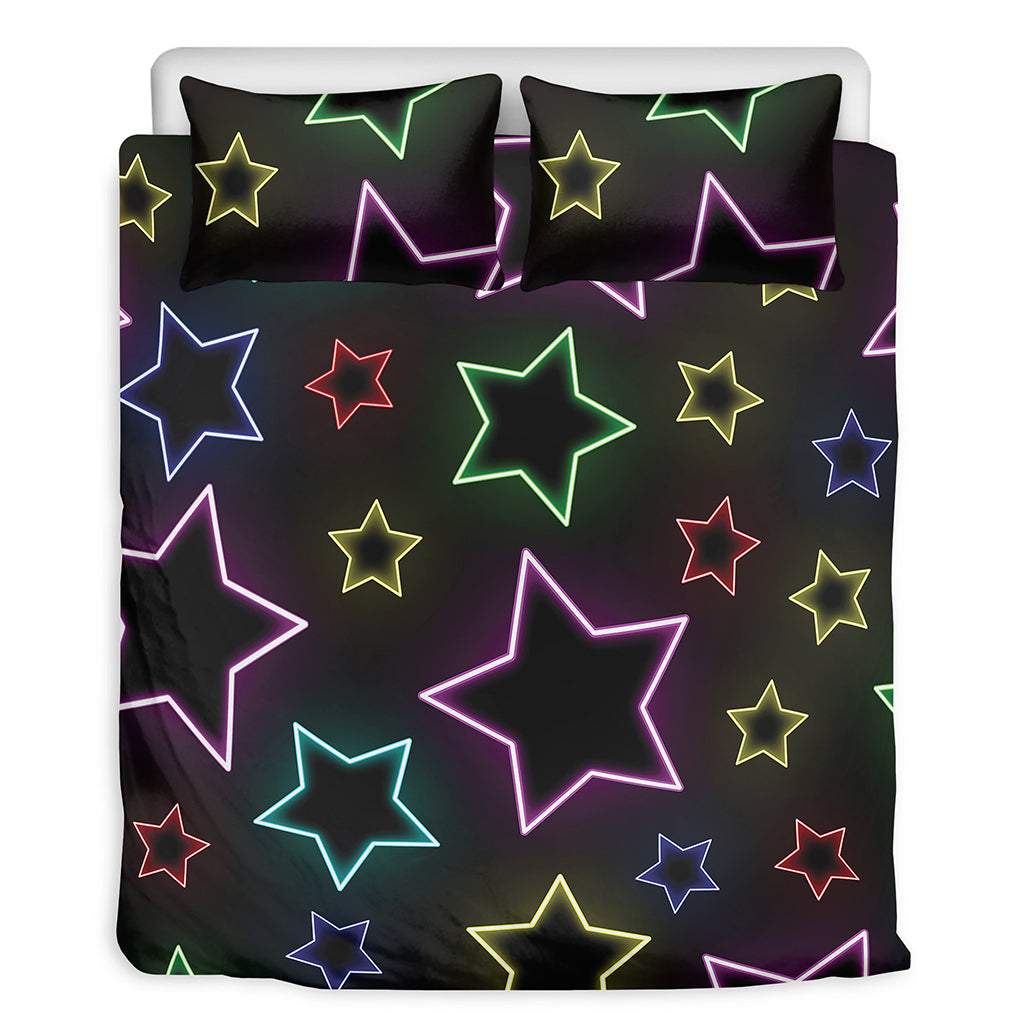 Lights Star Pattern Print Duvet Cover Bedding Set
