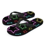 Lights Star Pattern Print Flip Flops